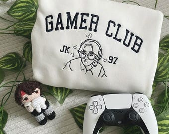 Embroidered oversize hoodie - gamer jk