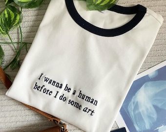 Embroidered slim fit t-shirt - namjoon