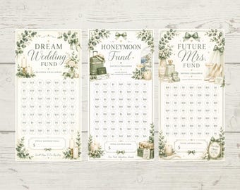 Wedding Savings Bundle – A6 Binder Inserts, Honeymoon & Venue Trackers (Digital Download)