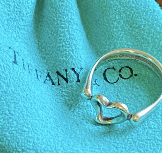 Tiffany Elsa Peretti Heart Ring - Silver