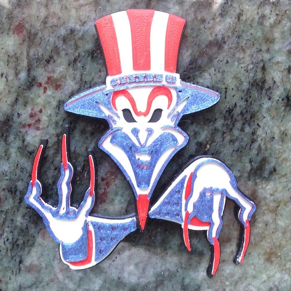 Ringmaster Patriotic Edition Refrigerator Magnet ICP Insane Clown Posse Juggalo Joker's Card