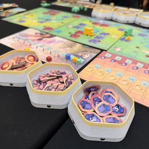 6 hex magnetische speltrays