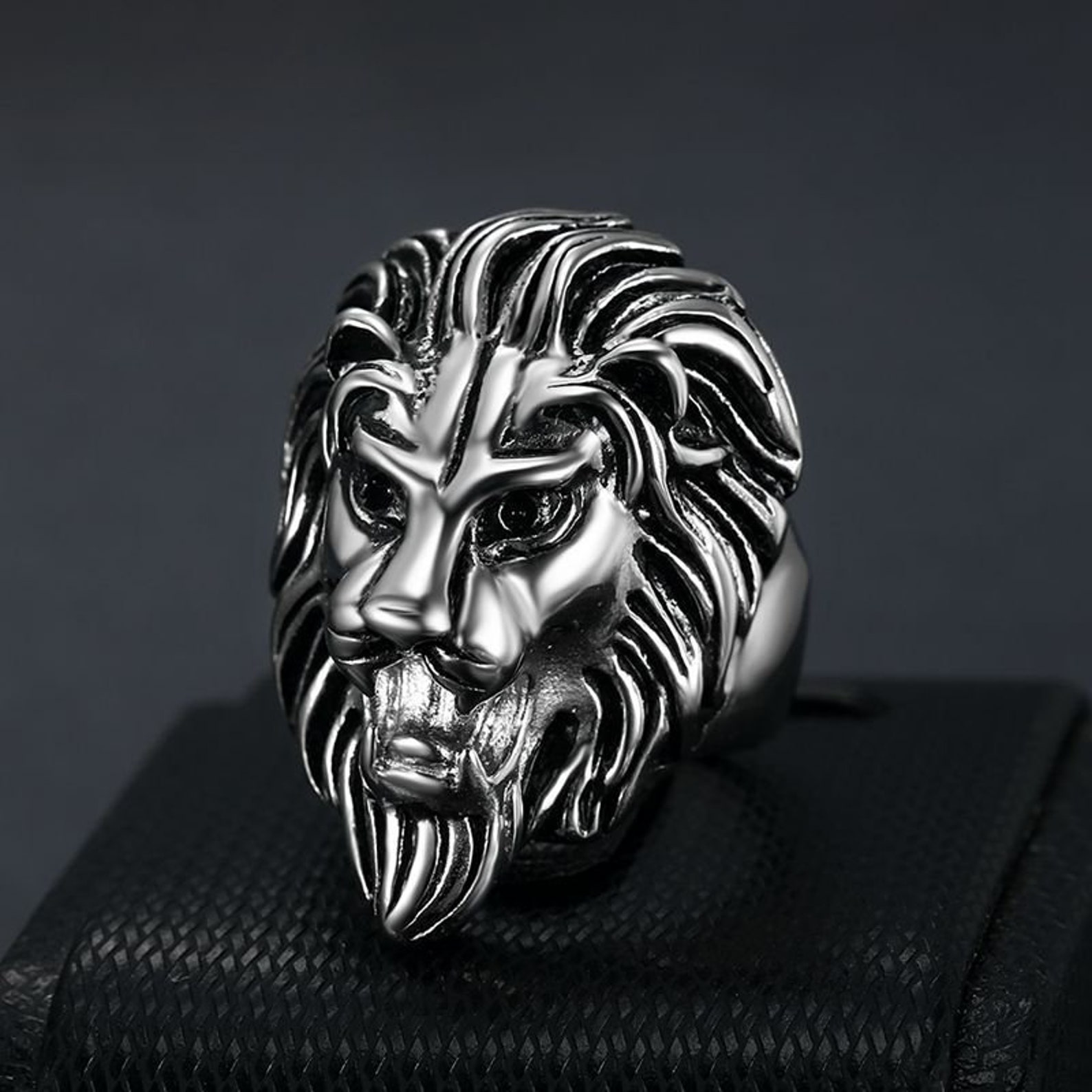 Mens Lion Head Ring Lion Ring for Men Lion Ring Lion Etsy UK