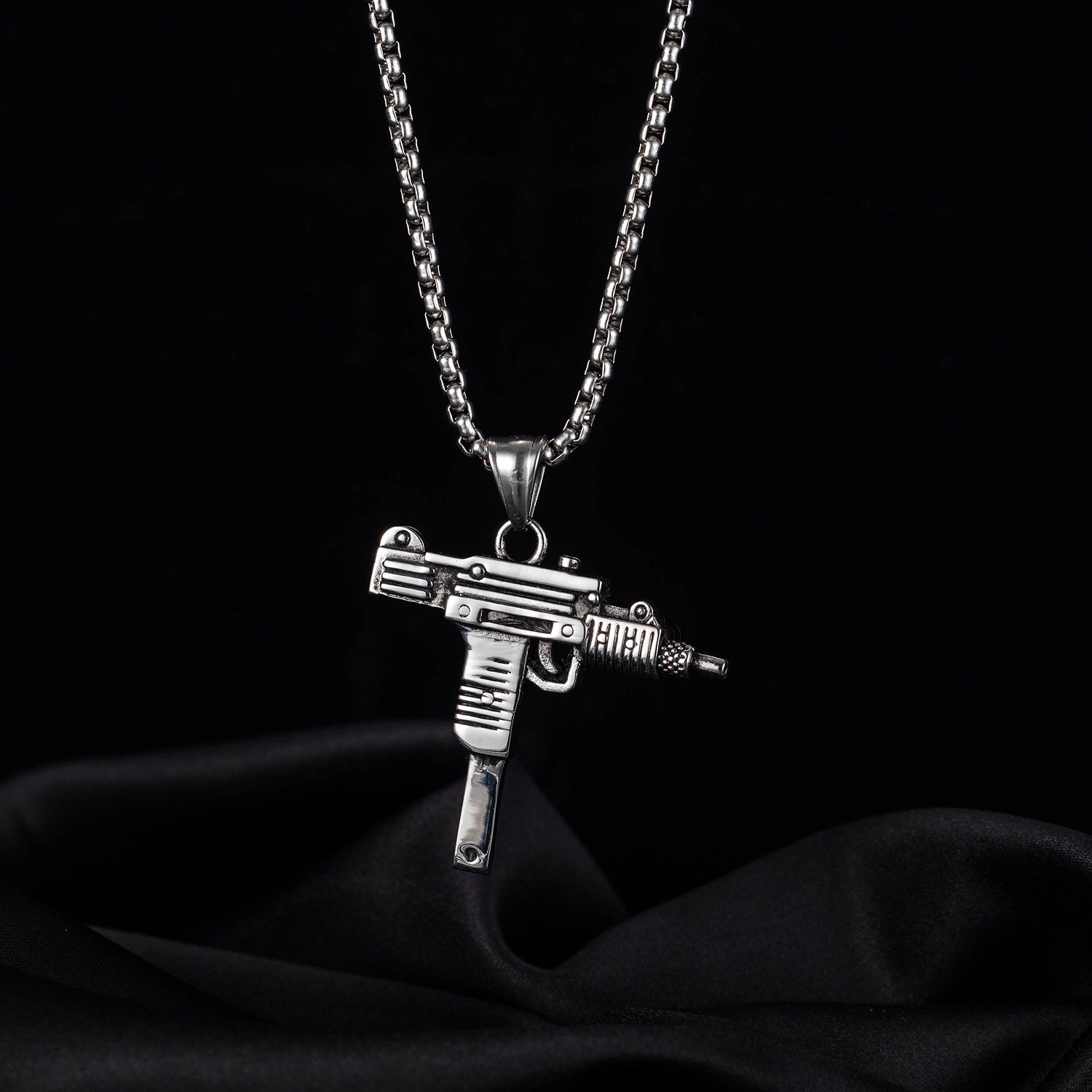 Uzi necklace deals silver