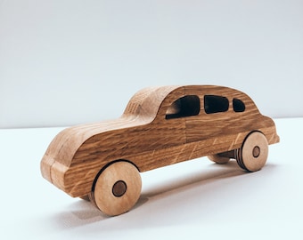 Wooden Retro Car, Vintage Wood Car, Classic Car, Eco Friendly Wood, Toy Car For Toddler, Made in Latvia, Latvija