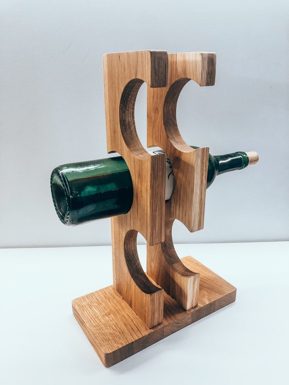 Wine Bottle Holder Made in Latvia Wooden Wine Rack Wedding