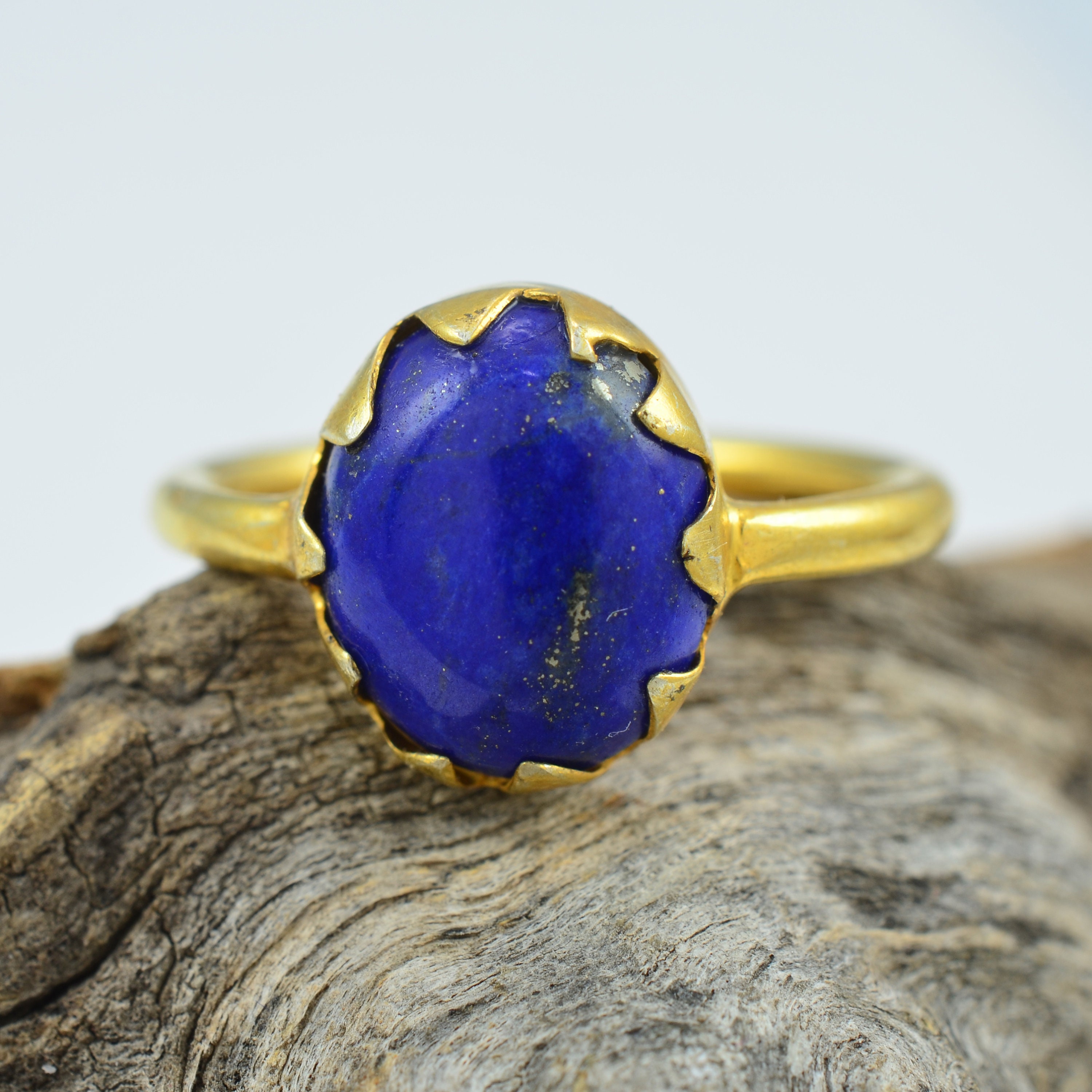 Blue Gemstone Ring Unique Ring Gemstone Ring Stackable | Etsy