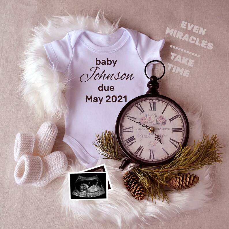 Neutral pregnancy announcement digital for social media Rainbow pregnancy announcement digital.