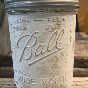 Mason Jar Candle, White Washed Mason Jar Candle, Farmhouse Candle, Country Jar Candle