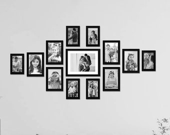 GALLERY WALL Wall Art Décor Set of 13 Frames Black Frames Picture Frames Photo Frame Gallery Collage