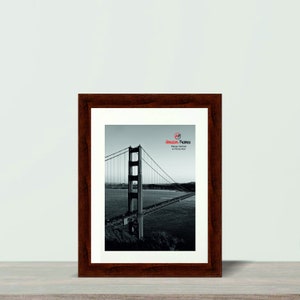 Rustic Brown & White Photo Frame with Glass - Multiple Sizes Available - Handmade in India
