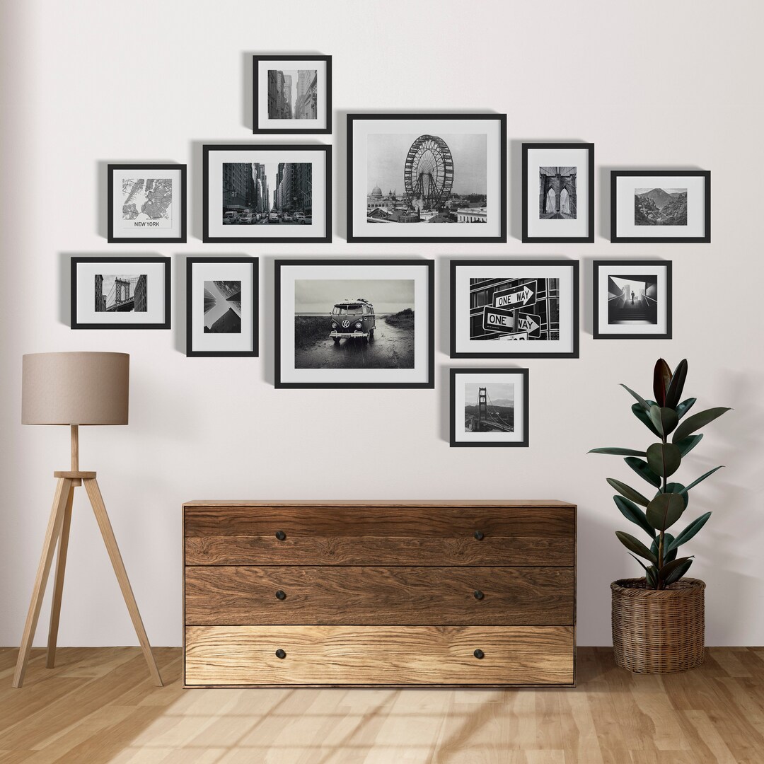 12 Pieces Wall Mount Photo Frame Set, Frames for Wall Art, Handmade