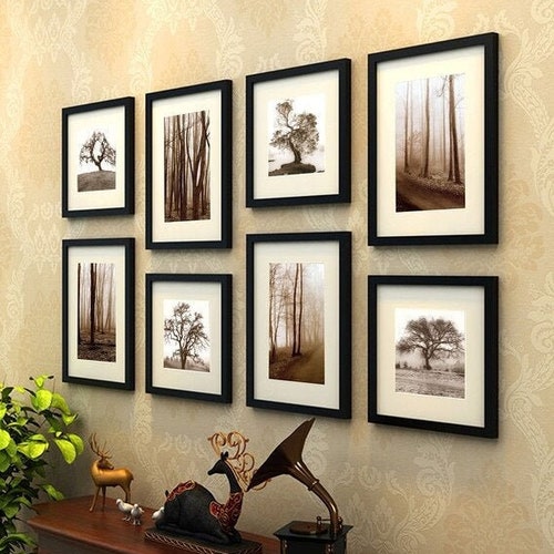 16 Pieces Solid Wood Wall Mount Photo Frame Set Picture Frame - Etsy