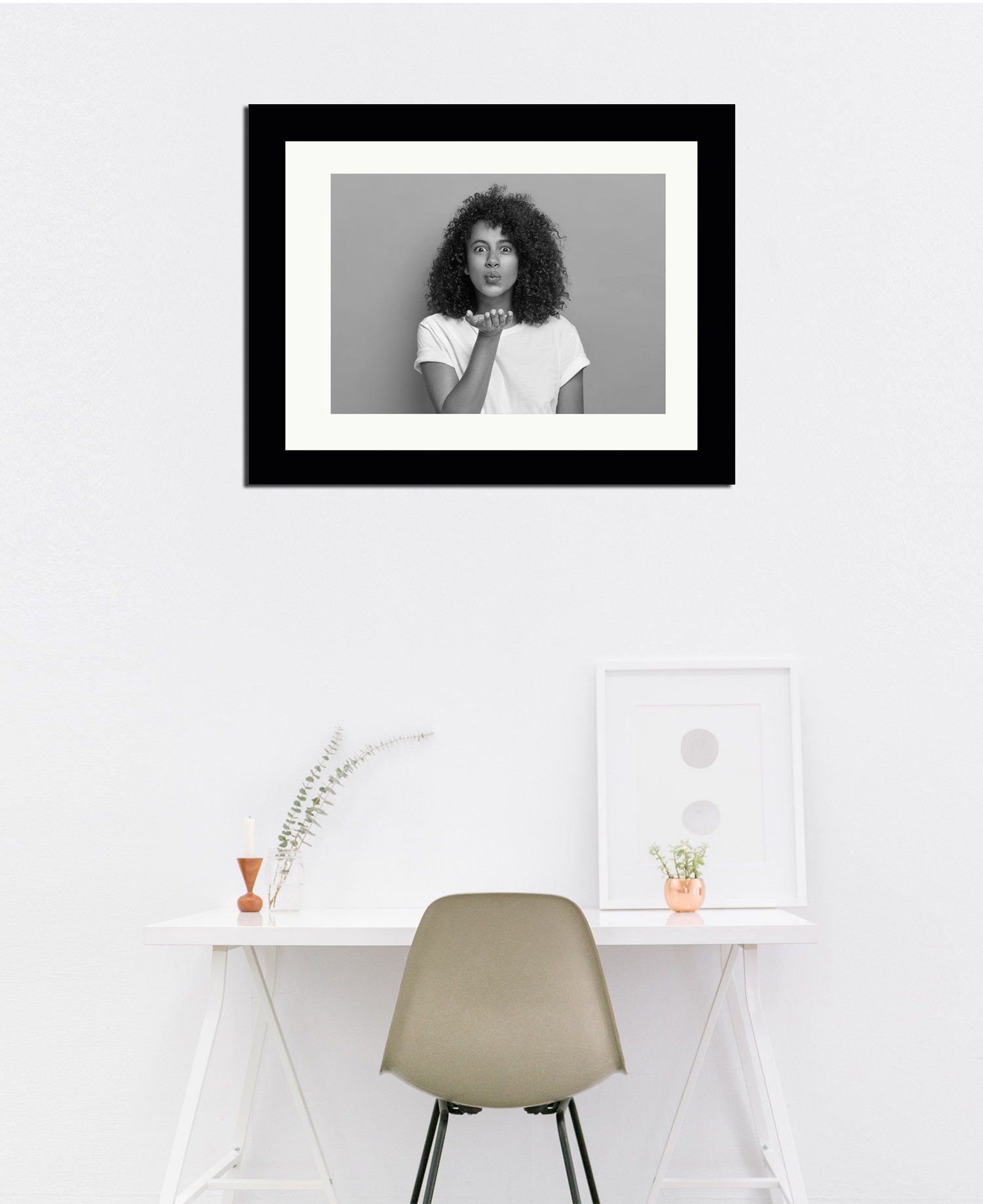 Contemporary, Modern Black Picture Frame, 2cm Wide, Amazon Frames Black