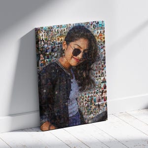 Custom Mosaic Photo Collage, Portrait Gift for Wife, Family photo Gift, Wall Art Decor Collage, Mosaic Poster From Your Pictures