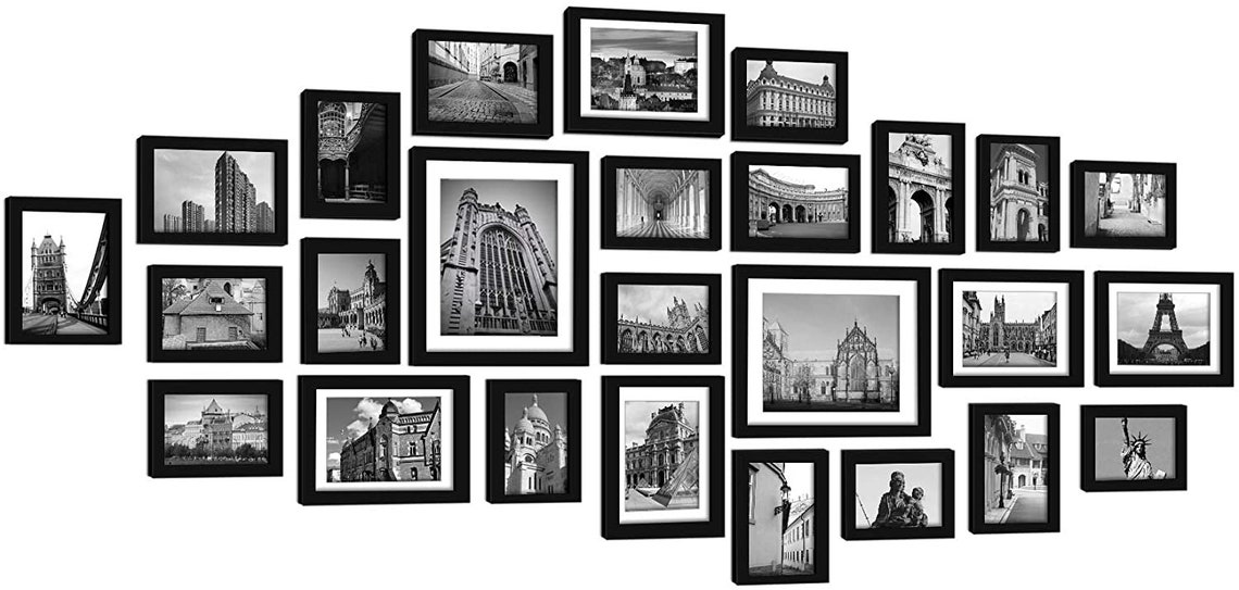 GALLERY WALL Wall Art Decor Set of 26 Frames Black Frames Etsy Australia
