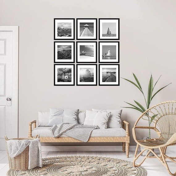 Photo Frame Set of 9 Picture Frames for Wall Hanging