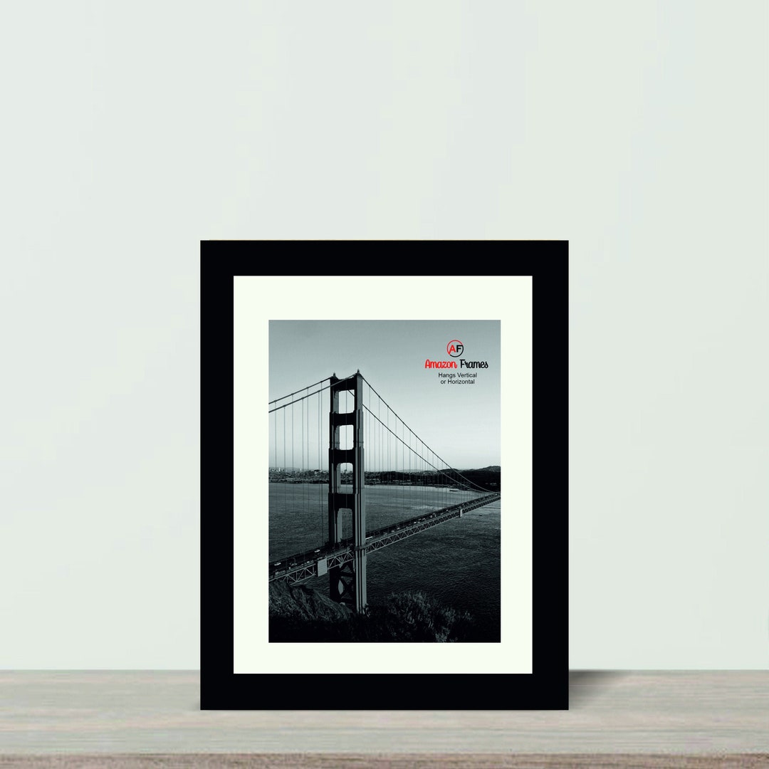 Contemporary, Modern Black Picture Frame, 2cm Wide, Amazon Frames Black