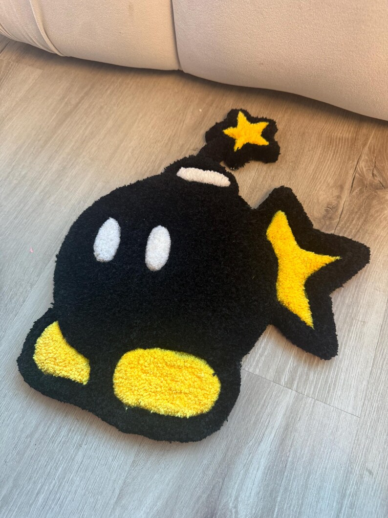 Nintendo Are Rugs Tufted Mario Mushroom & Bob-omb Rugs – Handmade Gamer Decor, Nintendo ...