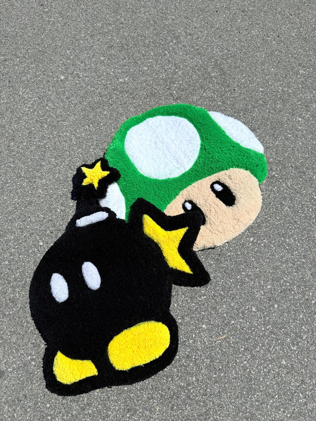 Nintendo Are Rugs Tufted Mario Mushroom & Bob-omb Rugs – Handmade Gamer Decor, Nintendo ...