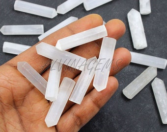 Natural Selenite Healing Crystal Pencil Points, Selenite Crystal Towers, Obelisk Healing Crystal Single Terminated Metaphysical Tower Points