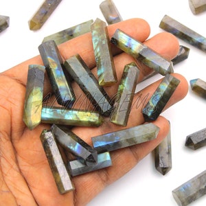 Top Quality Labradorite Flashy Points, Labradorite Pencil Towers, Gemstone Obelisk Pencil Point Towers, Healing Crystal Mini Points, Wands