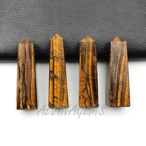 Tiger Eye Crystal Towers, Healing Energy Crystal Tower Points, Tiger Eye Wand, Metaphysical & Spiritual Crystal, Meditation-Healing Crystal
