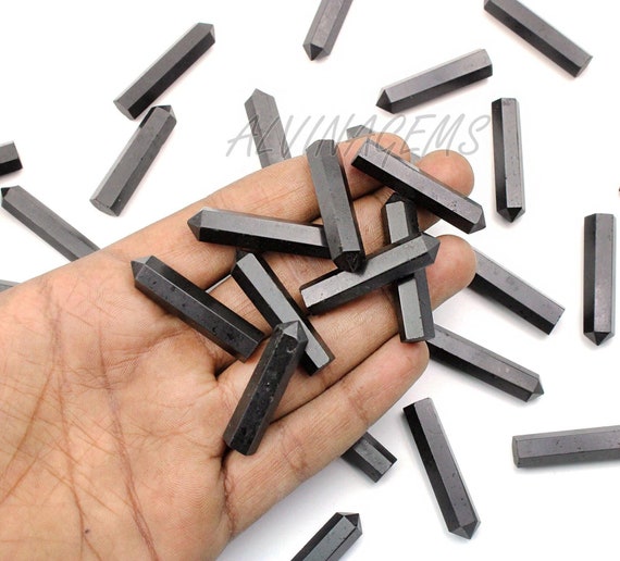 Black Tourmaline Heling Crystal Points, Black Tourmaline Obelisk Mini Towers, Black Tourmaline Crystal Points, Crystal Points Gift For Her