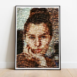 Photo Mosaic, Mosaic Photo Collage, Mosaic Photo, 1St Anniversary Gift For Wife, 2Nd Anniversary Gift For Wife, Custom Canvas Print