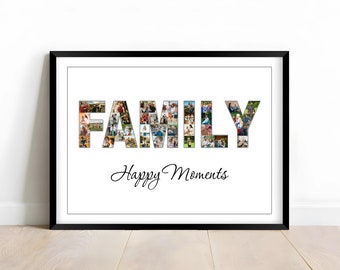 Personalized Family Photo Collage, Personalized Family Photo Collage, Family Photo Prints, Family Collage, Gifts for Her, Gifts for Him