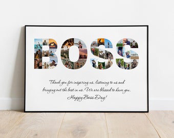 Boss Birthday Gift, Best Gift For Boss, Boss Gifts For Retirement Party, Picture Collage, Personalized Gift For Boss, Gifts For Men