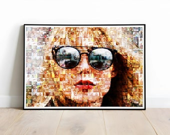 Photo Collage from your Photos, Custom Mosaic Photo Print, Personalized Mosaic, Anniversary Gifts, Birthday Gifts, Gifts For Her & Him