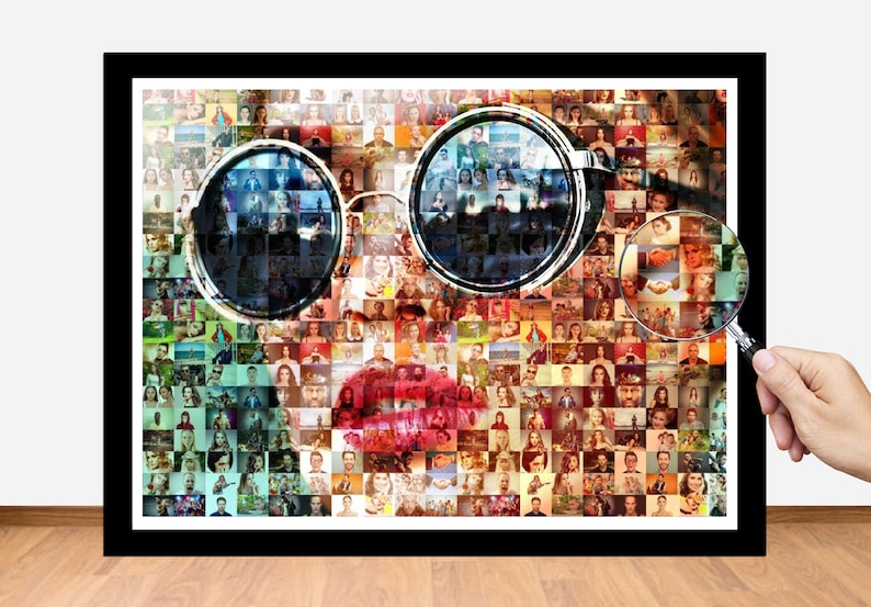 Photo Collage from your Photos Photo Collage Anniversary Gifts Birthday Gifts Couple Gifts Personalized Mosaic Custom Mosaic Photo Print
