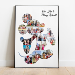 Mickey Mouse Collage, Mickey Photo Collage, Mickey Disney Lover, Disney Photo Collage, Photo Collage Gift, Custom Collage Photo Gift, Pdf