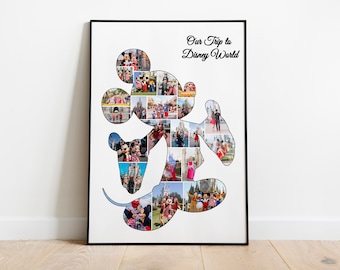 Mickey Mouse Collage, Mickey Photo Collage, Mickey Disney Lover, Disney Photo Collage, Photo Collage Gift, Custom Collage Photo Gift, Pdf