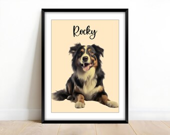 Custom Handmade Pet Portraits Pet Photo Personalized Digital Dog Portraits Cat Portraits Custom Dog Portraits Custom Pet Art Pet Drawing