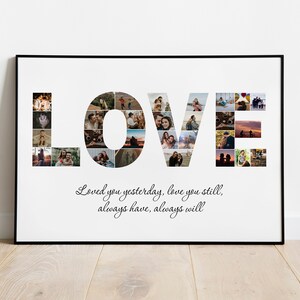 Collage fotografico personalizzato d&#39;amore, collage fotografico personalizzato d&#39;amore, collage di immagini, collage fotografico d&#39;amore, regalo di anniversario, fidanzamento, regalo di nozze