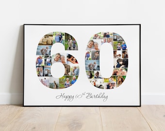 60th Birthday Gifts For Women 60th Birthday Gift For Men 60th Anniversary Gift 60th Birthday Ideas Mom 60th Birthday Gift Photo Collage Gift