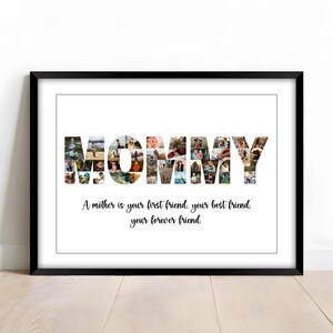 Best Mom Photo Collage Gift, Mommy Photo Collage, Mother&#39;s Day Photo Collage, Custom Photo Collage, Gifts for Mom, Mommy Photo Collage
