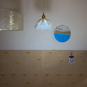 White flower lights 30cm for  wedding light and livingroom