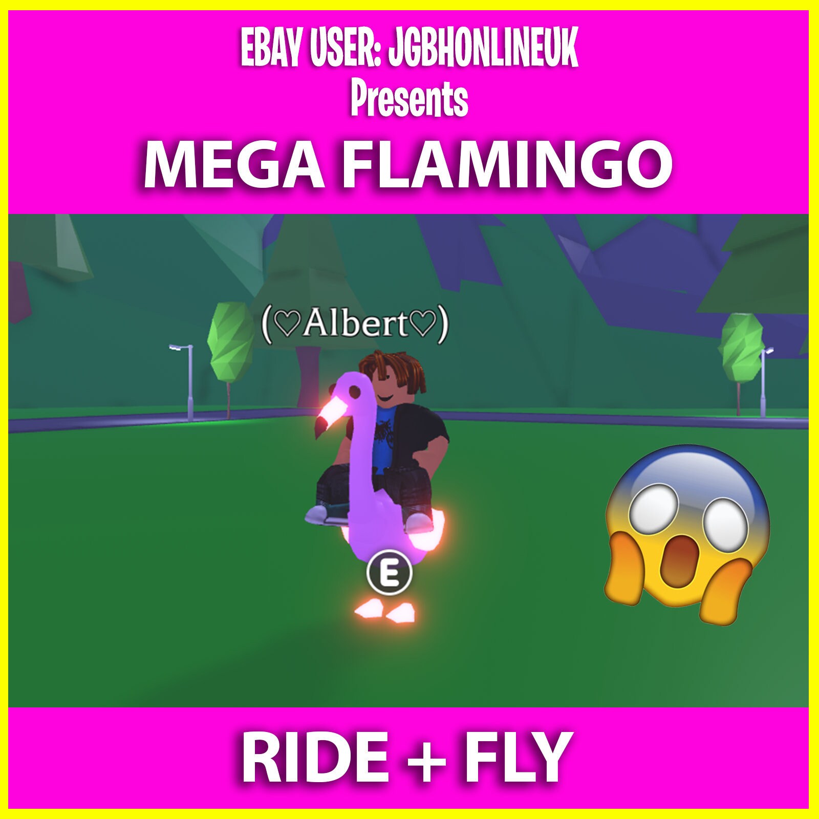 Mega Flamingo Adopt me ultra rare pet Adopt Me Fast | Etsy