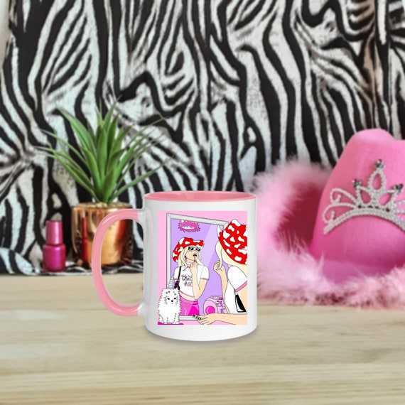 Paris Hilton Mug, Mug With Pink Color Inside, Thats Hot, 