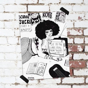 Punk Illustration For Studio Artwork For Punk Rockers Digital Wall Art For Punk Lovers Gift For Her Wall Decor Punk Aesthetic