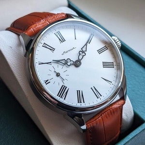 Mechanical watch &quot;Molnija&quot;, movement ChK-6 third quarter 1961, Molnija pilot watch, vintage mens watch, Molniya, dress watch, wedding gift