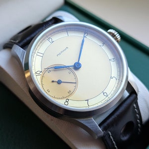 Mechanical watch &quot;Molnija&quot;, movement Molnija 3602, Molnija pilot watch, vintage mens watch, marine watch, bauhaus watch, wedding watch
