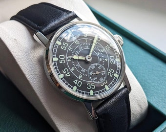 Vintage military watch Pobeda, movement Pobeda ZIM, field watch, watch for men, Pilot watch, Sturmanskie watch, Aviator.