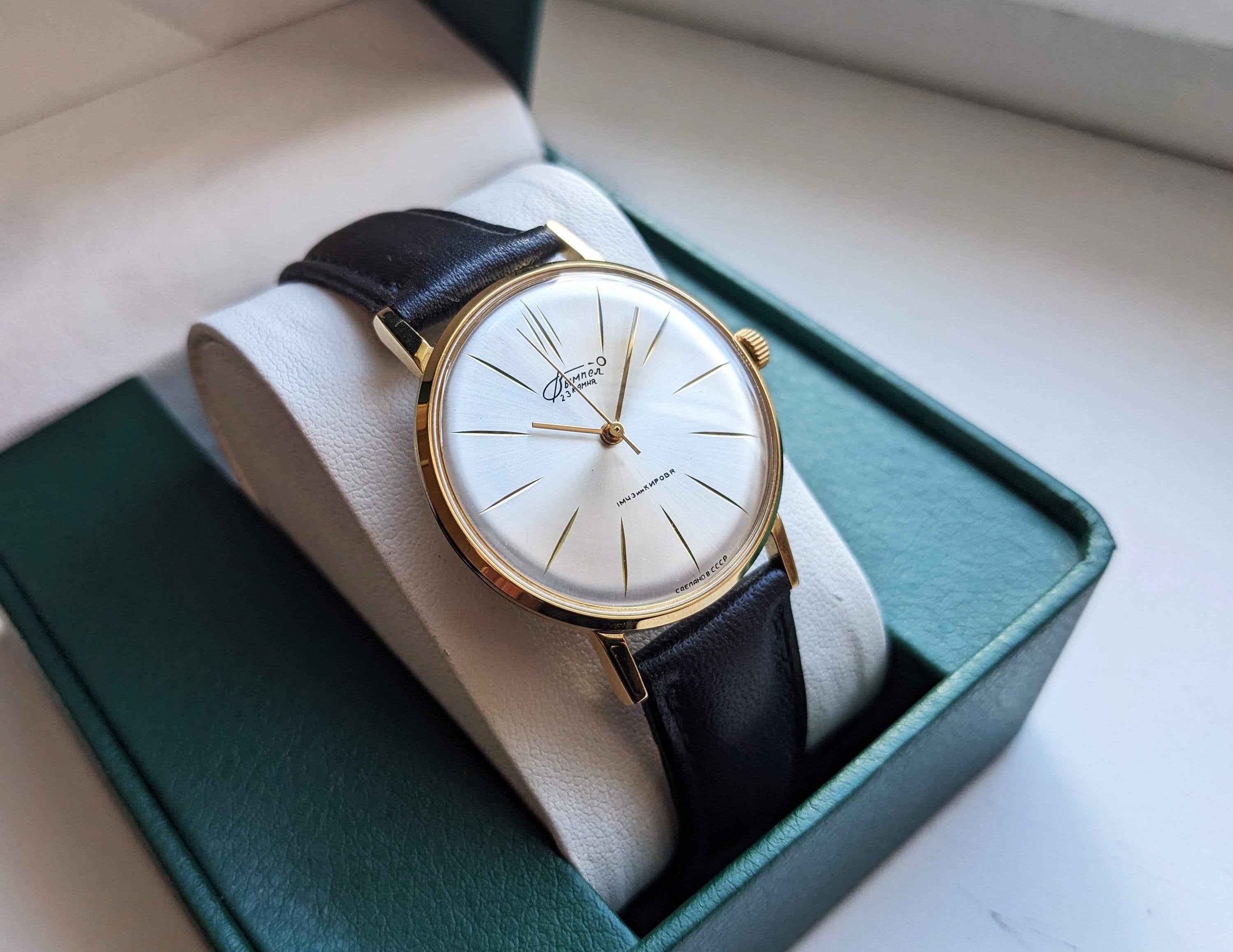 Vintage watch Vympel, Poljot watch, Poljot de Luxe watch. Watch 1970s, luxury soviet watch, wedding watch, dress watch vintage