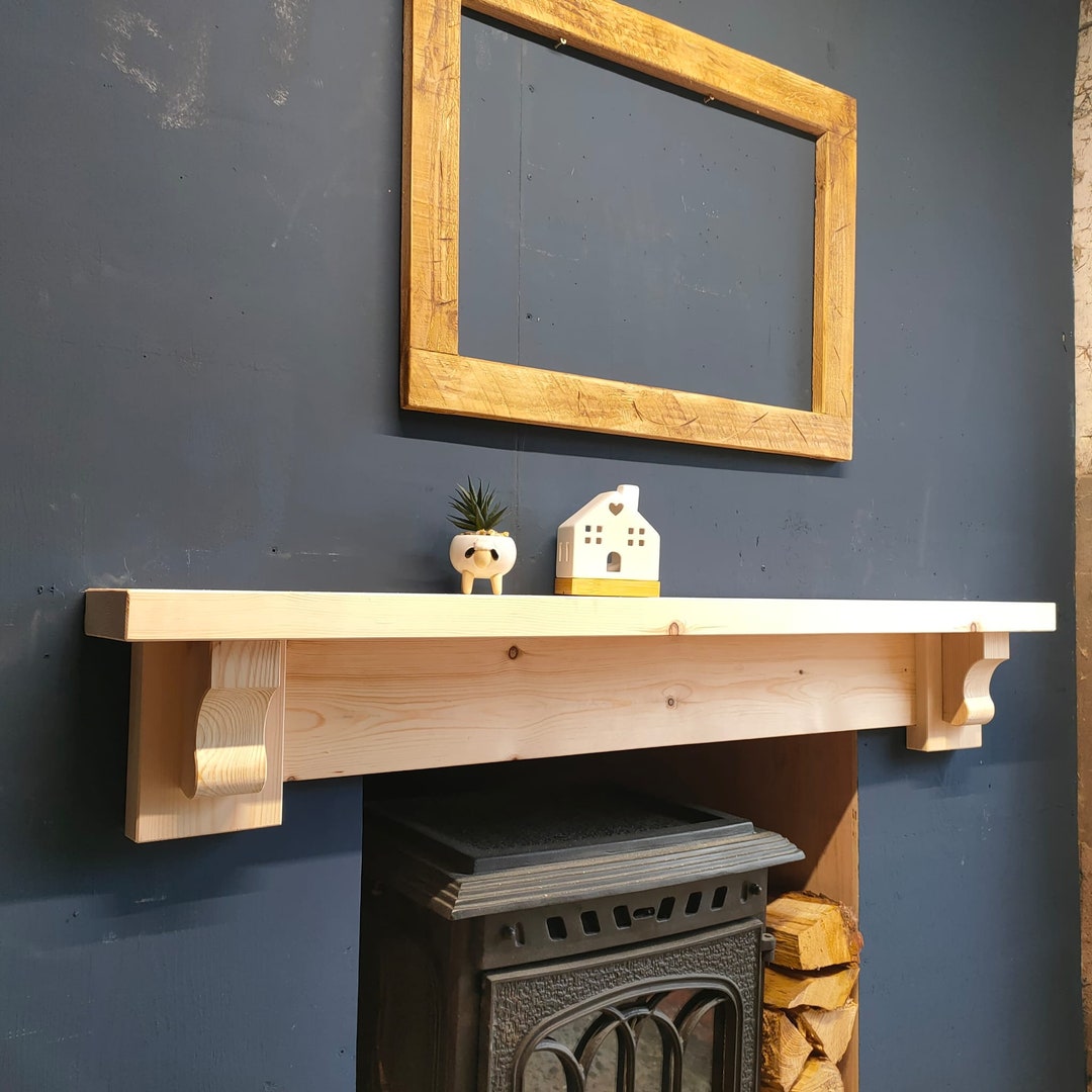 JOINERY GRADE L Shelf With Corbels I Handmade L Wooden Mantel Etsy UK