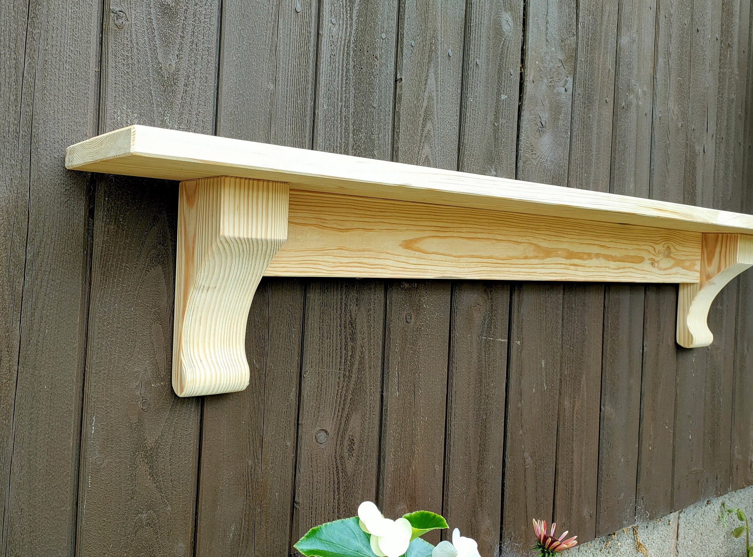 JOINERY GRADE L Shelf With Corbels I Handmade L Wooden Mantel Etsy UK
