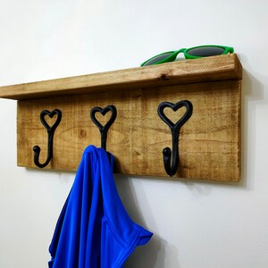 Wood Heart Coat Rack -  UK